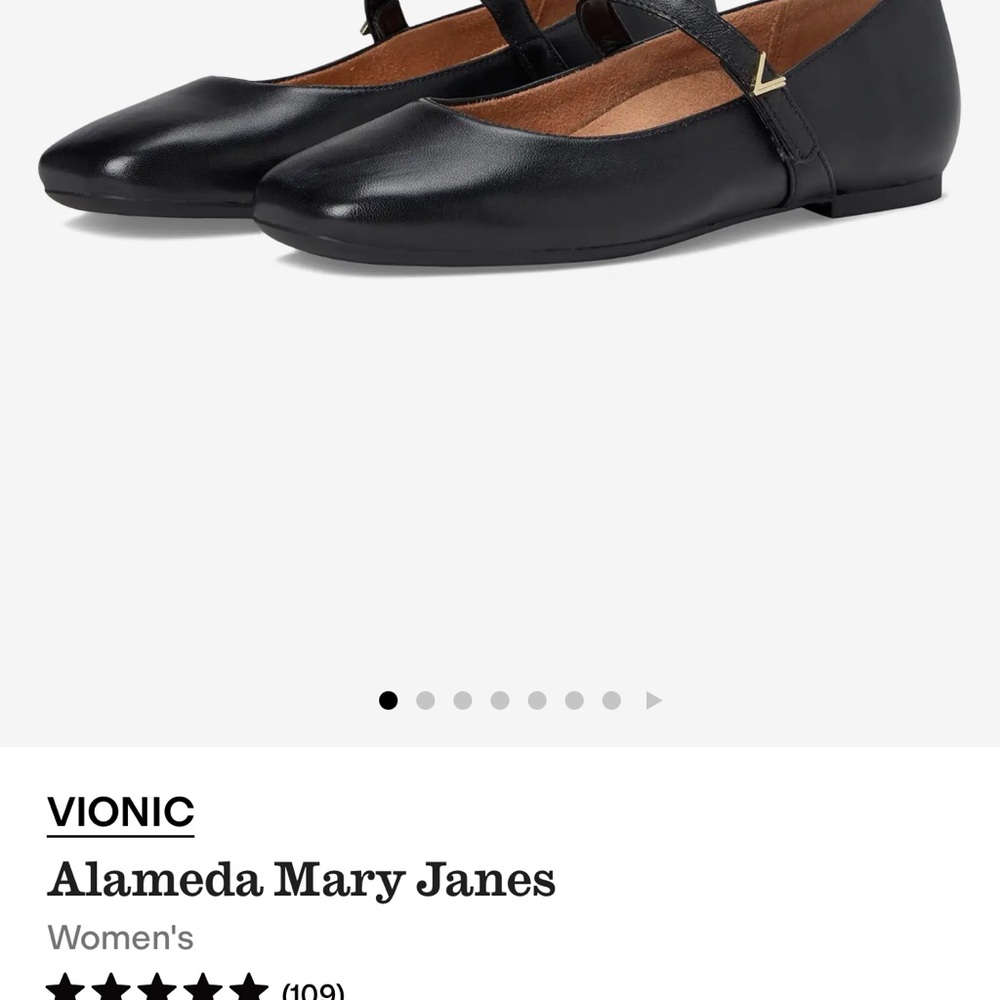 Vionic Alameda Black Flats